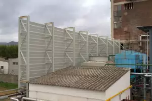 Acoustic barrier in cooling towers Chemical Plant