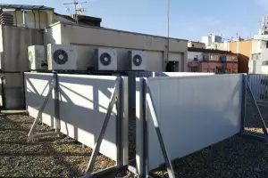 Acoustic barriers for air conditioners