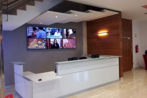 Acoustic conditioning in company reception area