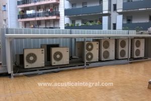 Acoustic barriers for air conditioners